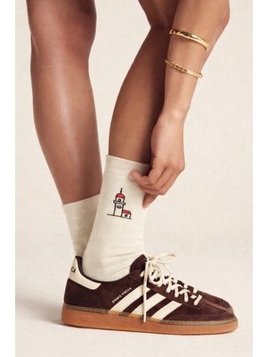 Unisex Istanbul Soket Çorap Ekru