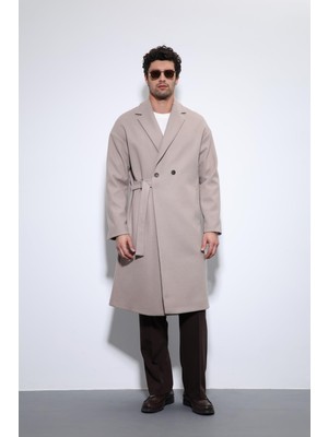 Antioch Taş Kuşaklı Oversize Erkek Kaban