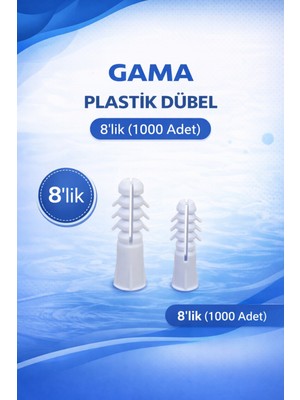 Plastik Dübel 8'lik (1000 Adet)