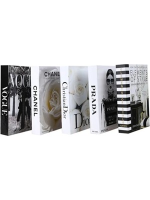 5'li Popüler Set Dekoratif Kitap Kutu