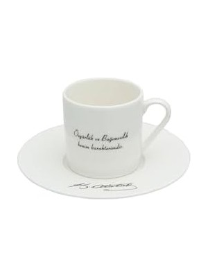 Atatürk Özgürlük ve Bağımsızlık 2 Kişilik Kahve Takımı 90CC