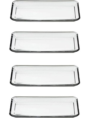 Grace Crystallin Servis Sunum Tabağı Kristal Cam 4 Adet 86653656AYBABASTORE