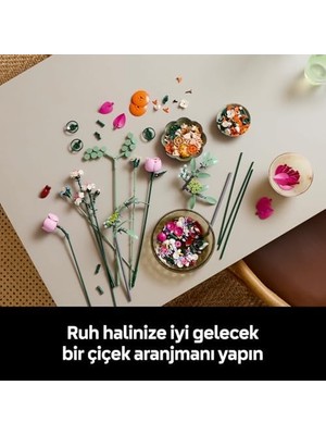 Botanicals Pembe Çiçek Buketi 10342 – Yetişkinler Için Gül, Papatya, Orkide, Mürver Çiçeği, Düğün Çiçeği Gibi 9 Farklı Çiçek Içeren Çiçek Yapım Seti (749 Parça)