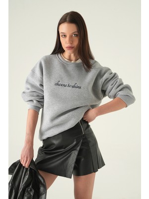 Rays Gri Bisiklet Yaka Sweat 1984