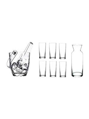 Rakı Bardak ve Buz Kovası Seti 9 Prç