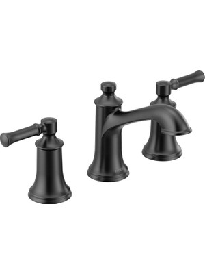 T6805BL Dartmoor Iki Kollu Geniş Banyo Musluğu, Valf Gerekli, Mat Siyah