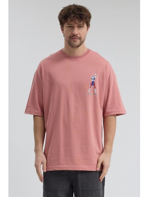 Segnante Erkek Relaxed 001 Oversize Somon T-Shirt