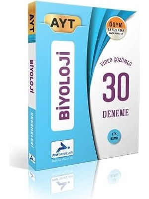 Ayt Biyoloji Video Çözümlü 30 Deneme