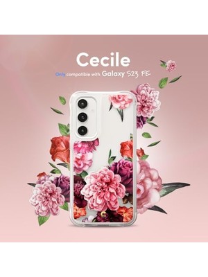 Ciel By Galaxy S23 Fe ile Uyumlu Kılıf Cecile Rose Floral - ACS06386