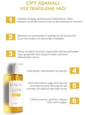 Sinoz Perfect Purity Yüz Temizleme Yağı 400 ml