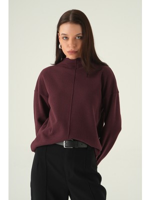 Rays 3096A Bisiklet Yaka Tunik Mürdüm