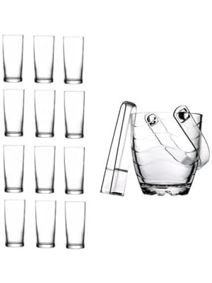 Rakı Bardak ve 14 Prç. Rakı Bardağı ve Buz Kovası Seti 1785618004000