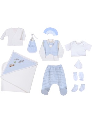 Nexvora Yenidoğan %100 Pamuk Trafik Seti Hastane Çıkışı – Mavi