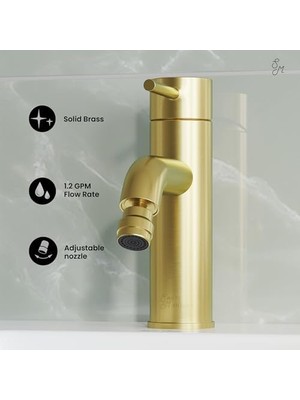 Well Made Forever SM-DF81BG Fırçalanmış Altın Sarmaşık Taharet Musluğu