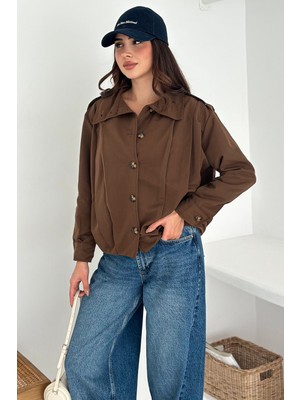 Noa Noa Kadın Pile Detaylı Düğmeli Ceket – Structure Mood