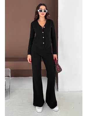 Noa Noa Kadın Düğmeli Triko Takım – Soft Structure