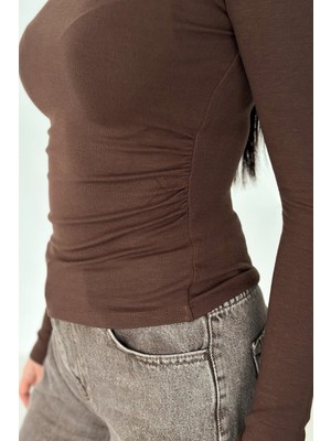Noa Noa Kadın Omuz Açık Fit Bluz – Burgundy Glow