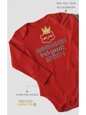Morivo Kids Anneannem Beni Çok Seviyo! Baskılı Bebek Zıbını – Çıtçıtlı Body | %100 Pamuk Sıfır Kol