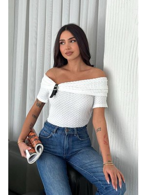 Noa Noa Kadın Tokalı Düşük Omuz Bluz – Urban Accent