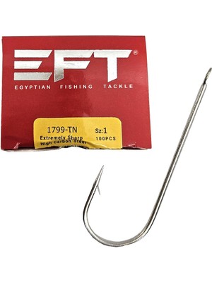 Eft Hook 1799 Beyaz Düz Iğne 100 Adet