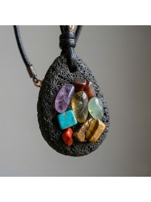 GTD Orijinal Ünye Taşı - Manyetik Kum - Timüs ve Stres Dengeleyici - Siyah Doğal Taş Unisex Kolye | M6