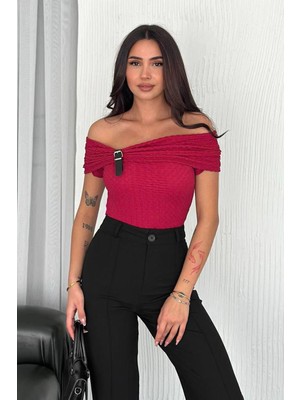 Noa Noa Kadın Tokalı Düşük Omuz Bluz – Urban Accent