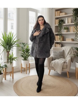 Tunicom Büyük Beden Uzun Astarlı Kürk