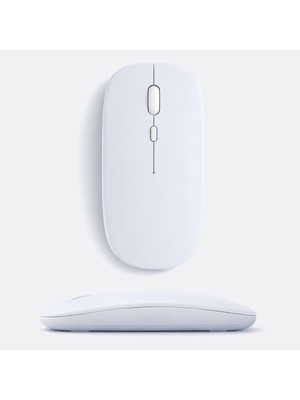 Sneezy MacBook iPad Uyumlu Bluetooth Şarjlı Mouse USB Dongle Şarj Kablosu Dahil Sessiz İnce ve Taşınabilir - Beyaz
