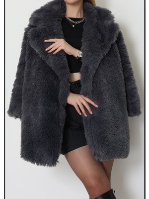 Tunicom Büyük Beden Uzun Astarlı Kürk