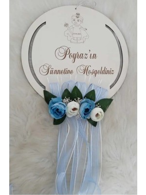 PremiumPort Isme Özel Ahşap Kapı Süsü, Sünnet Temalı Duvar Dekoru