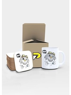Whom Tasarımlı Baskılı Kupa Bardak Seti, Eğlenceli Özel Hediye Mug