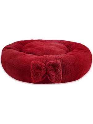 Feyza Design Yumuşak Pelüş Simit Yatak, Kedi ve Küçük Irk Köpekleri Için Rahat Uyku Alanı