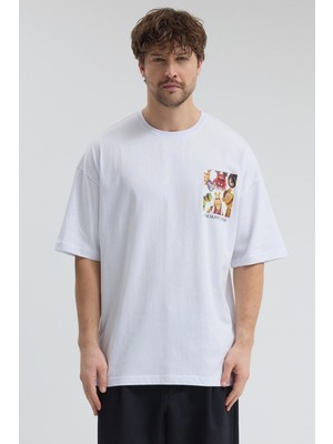 Segnante Erkek Relaxed 007 Beyaz T-Shirt