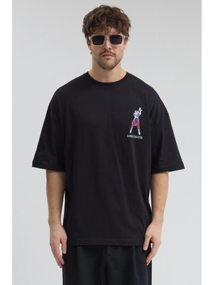 Segnante Erkek Relaxed 001 Oversize Siyah T-Shirt