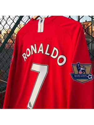 Manchester/united 2008 Moskova Şampiyonlar Ligi Finali Cristiano Ronaldo Forması (Red-Uzun Kol)