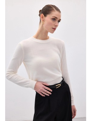 Sateen Sakallı Kol Triko - Ekru