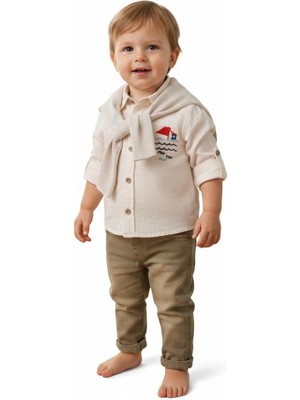 Butik Erkek Bebek - Çocuk %100 Pamuklu 3'lü Alt -  Üst Takım Özel Koleksiyon