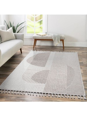 Saraz Halı S321 Gri - Beyaz Bukle Halı – Saraz Buklem Koleksiyonu Salon Halısı, Mutfak Halısı, Antre Hol Halısı