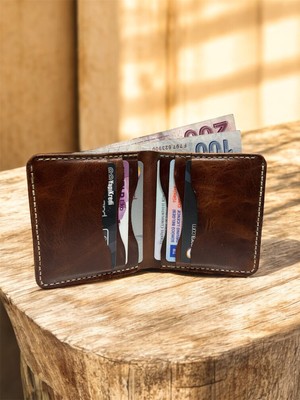 Parla Leather Elegand El Yapımı Hakiki Deri Cüzdan Kartlık  Minimal Erkek