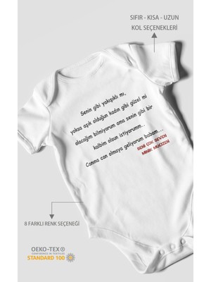 Morivo Kids Canına Can Olmaya Geliyorum Canım Babam Baskılı Bebek Zıbını – Çıtçıtlı Body | %100 Pamuk Kısa Kol