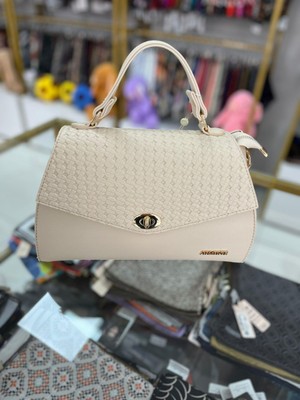 Armine Bayan Çanta Krem Örgü AR40904