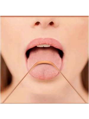 Najmaddin Hijyenik Dil Kazıyıcı Temizleme Dil Sıyırıcı Dil Temizleyici Bakır Hilal