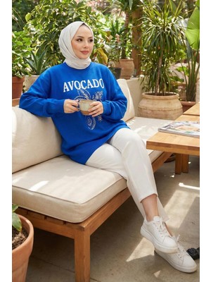 Avokado Triko Tunik Saks Rengi HM262620