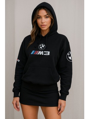 HMO Store Unisex Siyah Hoodie – Bmw Logolu Rahat Kesim