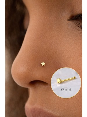 Sacce Scarves & Accessories Mini Yıldızlı 316 L Çelik Hızma Gold Renk