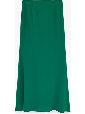 Koton Balık Kesim Saten Uzun Etek