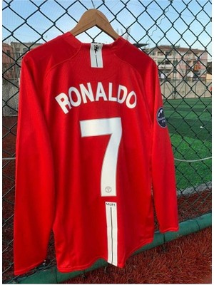 Manchesterr/unitedd 2008 Moskova Şampiyonlar Ligi Finali Cristiano Ronaldo Forması (Red)
