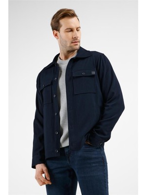 İmza Lacivert Polo Yaka Düz Yırtmaçsız Esnek Casual Mont 1007255150