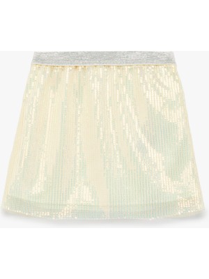 Koton Beli Lastikli Pullu Payetli Etek