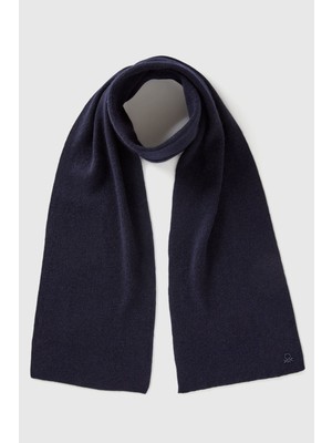 United Colors Of Benetton Sarı Erkek Ej_yün ve Viskoz Karışımlı Logo Nakışlı Atkı Model Kodu: ( 106WCU00V66U)